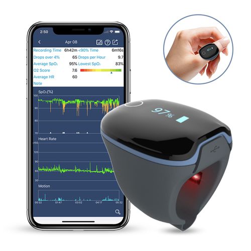 コンパクトパルスCOオキシメータ - O2Ring - Shenzhen Viatom Technology Co., Ltd. - 医療用 / 人間 / 睡眠時無呼吸用