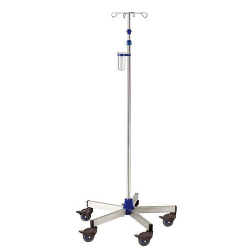 キャスター付きIV スタンド - GSPRI-I12212 - G. SAMARAS SA - Medical Gas Solutions - 4フック / ステンレス鋼製