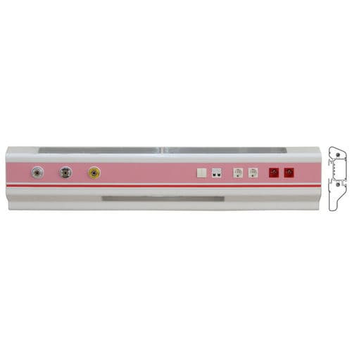 壁取り付け式べッドのヘッドユニット - HY 2017-DS  - Schönn Medizintechnik - 横型 / 集中治療室用 / 病室用
