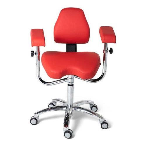 肘掛け付きチェア - BackUp - Back Quality Ergonomics - ローラー付き / 油圧式 / 人間工学デザイン