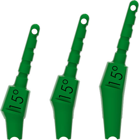 プラスチック製インプラントアバットメント - Kontact, Kontact S&reg; - BIOTECH DENTAL - 外部 / 角度付き / 試験用