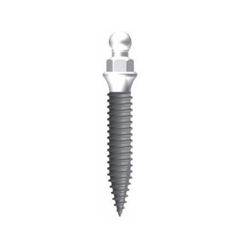 円筒形歯科インプラント - Miniplus ™ Ball Type Fixture - Cowellmedi - テーパー / チタン製 / ボール形