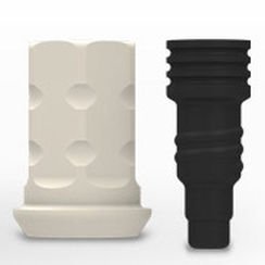 チタン製インプラントアバットメント - ZERAMEX® P6 - Dentalpoint AG - PEEK製 / 外部 / ストレートタイプ