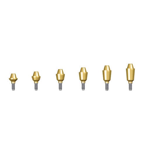 金属製インプラントアバットメント - EMU series  - Dentin Implants Technologies LTD - 内側 / ストレートタイプ / マルチユニット