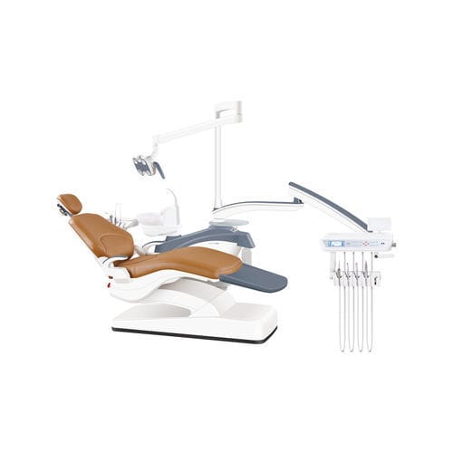 電動椅子付き歯科ユニット - ZA-208Q5 - Foshan Ziann Medical Apparatus Co., Ltd - フレキシブル ヘッドレスト付き / デリバリーシステム付き / LEDライト付き