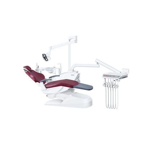 電動椅子付き歯科ユニット - ZA-208C - Foshan Ziann Medical Apparatus Co., Ltd - フレキシブル ヘッドレスト付き / デリバリーシステム付き / LEDライト付き