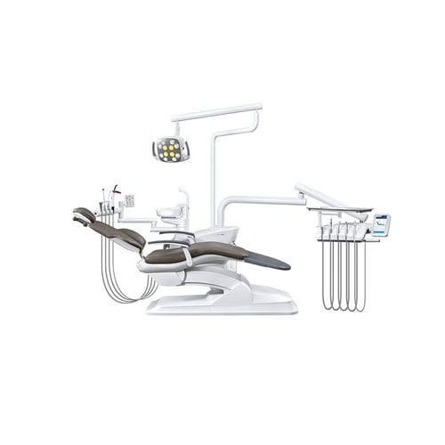 フレキシブル ヘッドレスト付き歯科ユニット - ZA-208E - Foshan Ziann Medical Apparatus Co., Ltd - サイドデリバリーシステム付き / 照明付き / LEDライト付き