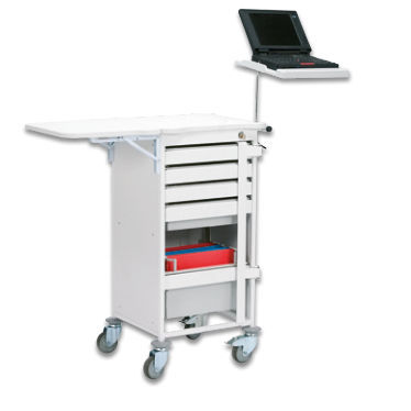 医療用台車 - CMD-5DR-1399006 - ScanModul® - 薬品用 / 輸送用 / 棚付き