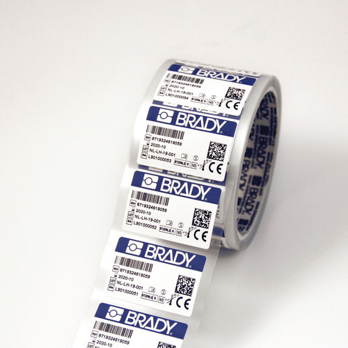 チューブ用ラベルロール - THT-UHF-7425-45X30 - Brady EMEA - ビン用 / RFID