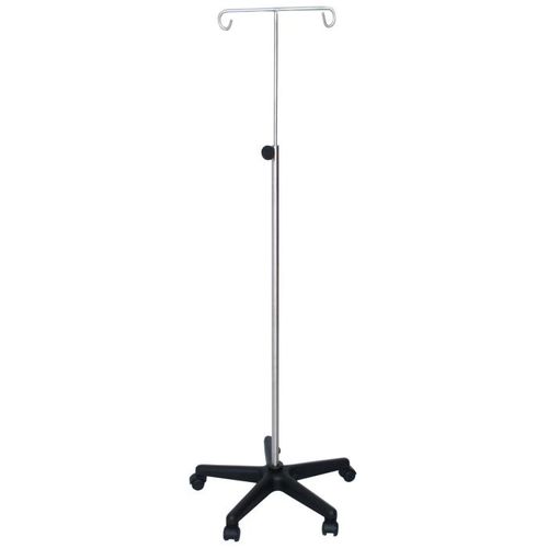 キャスター付きIV スタンド - BES-PM001 - Besco Medical - 2フック / 伸縮自在 / ステンレス鋼製
