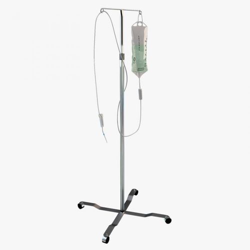 キャスター付きIV スタンド - BES-PM002 - Besco Medical - 2フック / 伸縮自在 / ステンレス鋼製