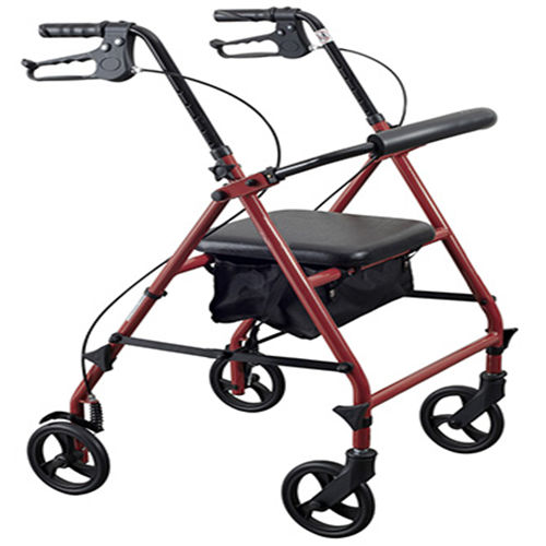 4輪歩行車 - BES-RL003 - Besco Medical - スチール製フレーム / 座席付き / かご付き