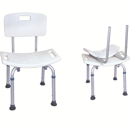 背もたれ付きシャワー用チェア - BES-BS020 - Besco Medical - 高さ調節可能な
