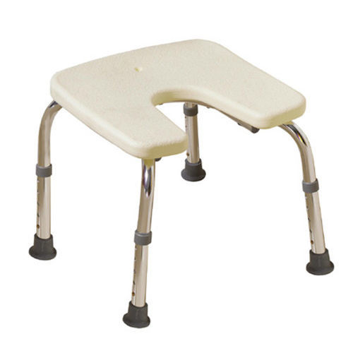 背もたれなしシャワー用スツール - BES-BS022 - Besco Medical - カットアウトシ－ト付き / 高さ調節可能な