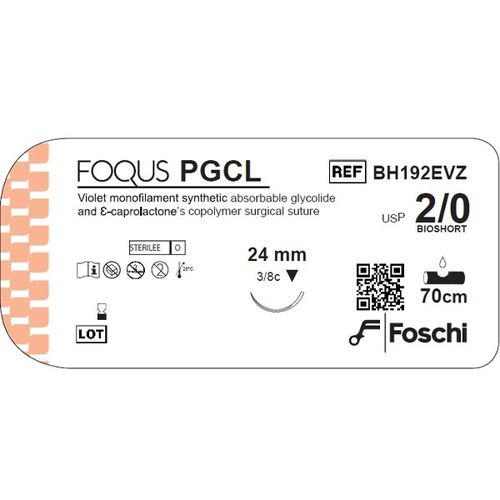 吸収性縫合糸 - Foqus PGCL  - Foschi - 一般手術用 / 動物手術用