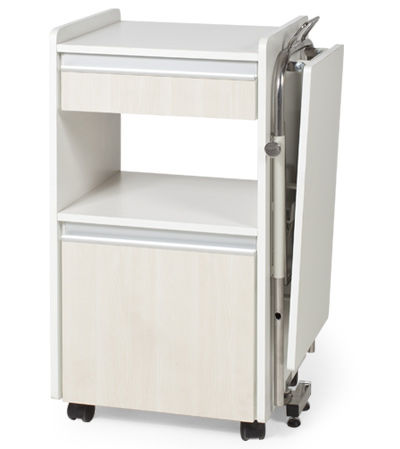 キャスター付きナイトテーブル - IB 1230 - Ideal Bequem Móveis Hospitalares - 内蔵型ベッドテーブル付き