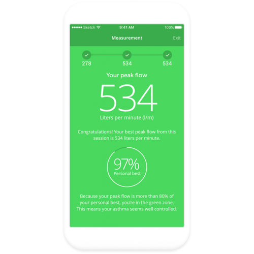 モニター用iOS アプリケーション - BreatheSmart® - Cohero Health - 制御 / レコーディング / 医療用