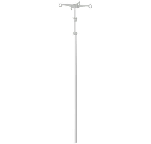 レール上IV スタンド - MG-SAR - Megasan Medical Gas Systems - 4フック / 非磁性 / ステンレス鋼製