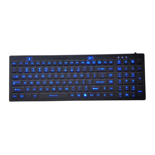 シリコンゴム製医療用キーボード - P-M06-BL - PAC Technology - 抗菌 / 密閉 / 衛生