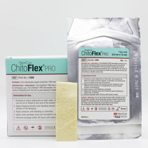 抗菌皮膚包帯 - ChitoFlex® PRO - Tricol Biomedical - 止血