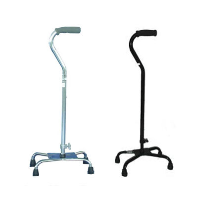 オフセットトハンドル歩行杖 - HMP-40011 / HMP-40012 - Home Medical Products Inc. - 四脚 / 高さ調整可能