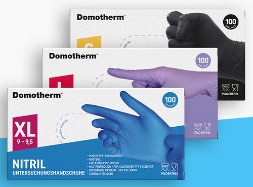 二トリル製手袋 - PZN-17247638 M - Domotherm - ラテックス不使用 / 診察用 / 低アレルギー性