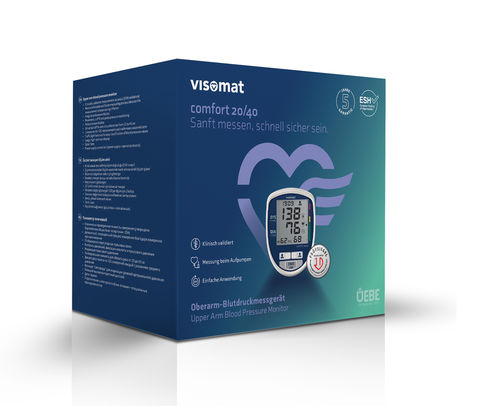 カフ装着式電子血圧計 - comfort 20/40 - visomat - 自動 / 充電式バッテリー付き / 動脈弾性表示器付