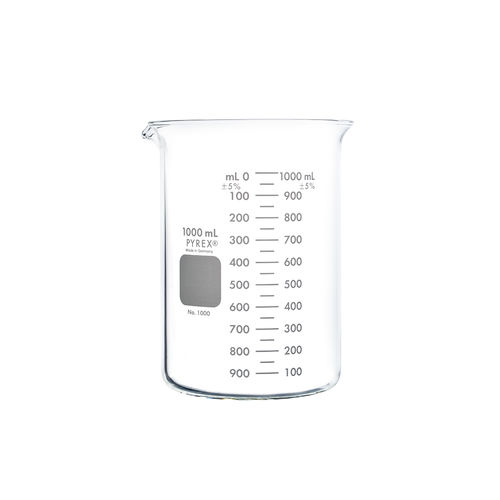実験用ビーカー - 1000-1L  - Corning BV - 目盛り付 / グリフィン