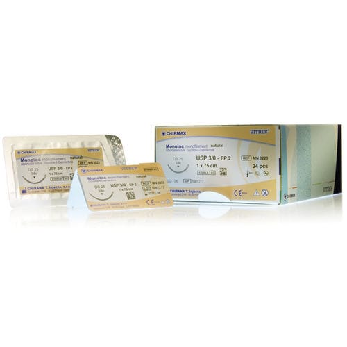 中期吸収性縫合糸 - Monolac - Vitrex Medical A/S - 軟部組織手術 / 2 / 0