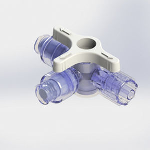 栓付きコネクタ - 581844 - Elcam Medical Italy - T形 / LUER®-lock