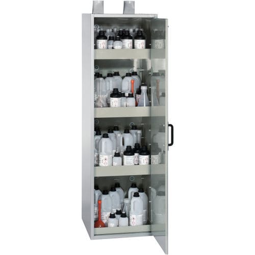 化学製品用キャビネット - ACID line pure - Düperthal Sicherheitstechnik GmbH & Co. KG - 病院用 / 棚付き / 扉1枚