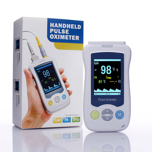 手持ち型パルスオキシメータ - PM-1A mini - Promed Technology - コンパクト / 分離型センサ付き