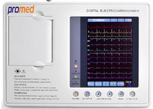 休息用心電計 - ECG-103B - Promed Technology - 3チャンネル / デジタル式 / 印刷機能付き