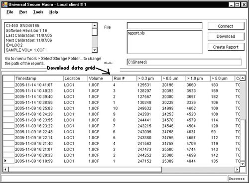 リポーティング用ソフト - Excel Macro, Secure Excel Macro - CLIMET INSTRUMENTS COMPANY - 製薬産業用