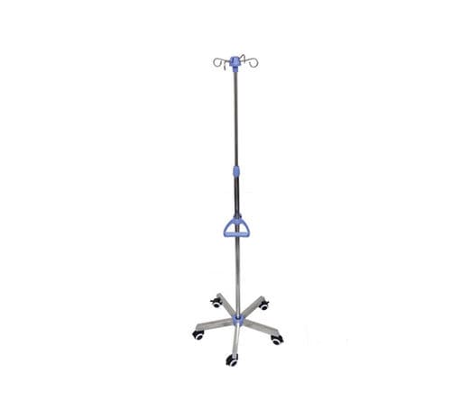 キャスター付きIV スタンド - MK-IS03 - Zhangjiagang Medi Medical Equipment - 4フック / 伸縮自在 / 激しい使用に耐える