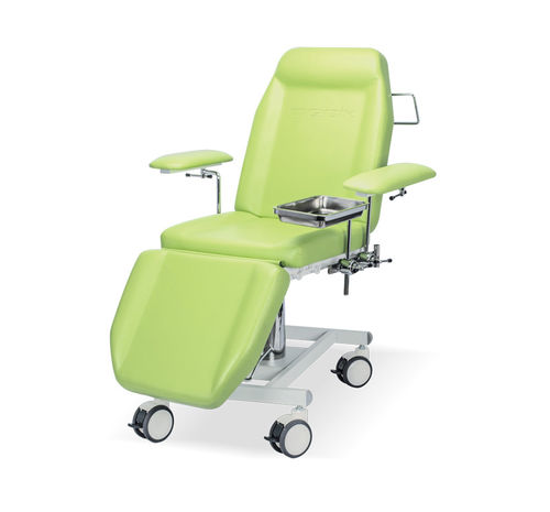 油圧式治療用アームチェア - YA-DS-H01 - Zhangjiagang Medi Medical Equipment - 3セクション / キャスター付き / 高さ調節可能な