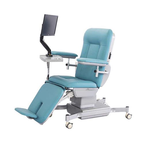 電動式化学療法アームチェア - YA-DS-D03 - Zhangjiagang Medi Medical Equipment - 4セクション / キャスター付 / 調整可能背もたれ
