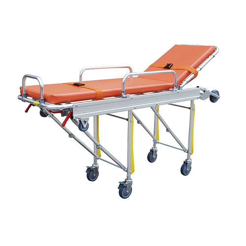救急車用ストレッチャー - YA-AS02 - Zhangjiagang Medi Medical Equipment - 手動式 / 折りたたみ式 / 高さ調節可能な