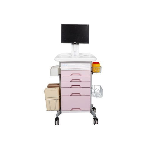 引き出し付きコンピュータ用台車 - MK-PC07 - Zhangjiagang Medi Medical Equipment