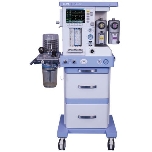台車上麻酔ワークステーション - EFLO 6C - BPL Medical Technologies - 呼吸モニタ / 換気装置付き / ガス排気システム付き
