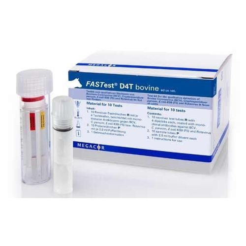 下痢迅速検査キット - FASTest® D4T - MEGACOR Diagnostik - 獣医用 / コロナウィルス / ロタウイルス