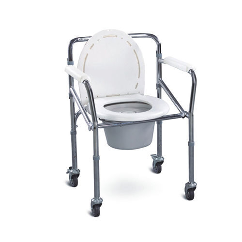 肘掛け付きトイレチェア - DP-SC7001W - Guangdong Dongpin Beauty & Medical Technology - ローラー付き / バケツ付き / 移動困難者用