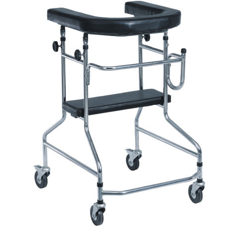 4輪歩行車 - DP-SC4075A - Guangdong Dongpin Beauty & Medical Technology - スチール製フレーム / 座席付き / 折りたたみ式