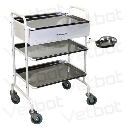 動物病院用台車 - SMm-3 - Vetbot - 医療器具用 / 多目的 / ステンレス製