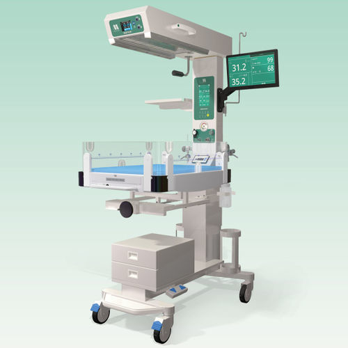 換気装置付きインファントウォーマー - BabyLife® BLR-2100A - MEDICOR Elektronika - モニター付き / はかり付き / 収納付き