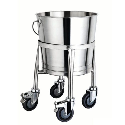 キャスター付き洗面器スタンド - IMSST- BUCKET - IntraSpace - ステンレススチール製