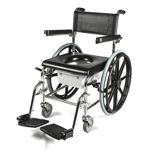 肘掛け付きシャワー用チェア - Self-propelled - Galkal - ローラー付き / カットアウトシ－ト付き / プラスチック製