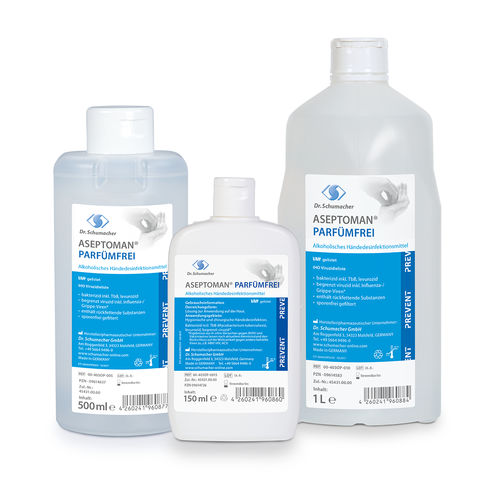 500mL手指消毒剤 - ASEPTOMAN® - Dr. Schumacher GmbH - 1000ml / 150ml