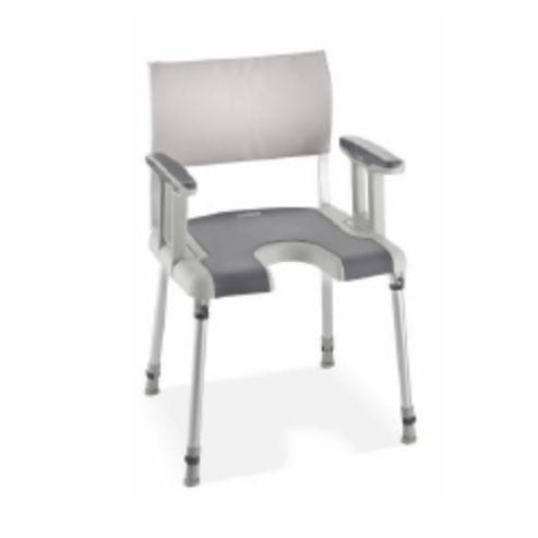 肘掛け付きシャワー用チェア - 1532633 - Caretek Medical - カットアウトシ－ト付き / 背もたれ付き / 室内便器付き