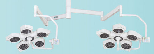 天井取付け無影灯 - Medlight 50+50 - Meditech India - LED / アーム2本 / 96